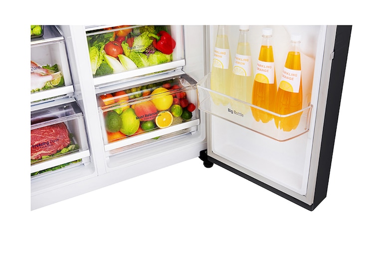 LG Smart Refrigerator with Large Capacity and Non Plumbed Water, GSL761WBXV